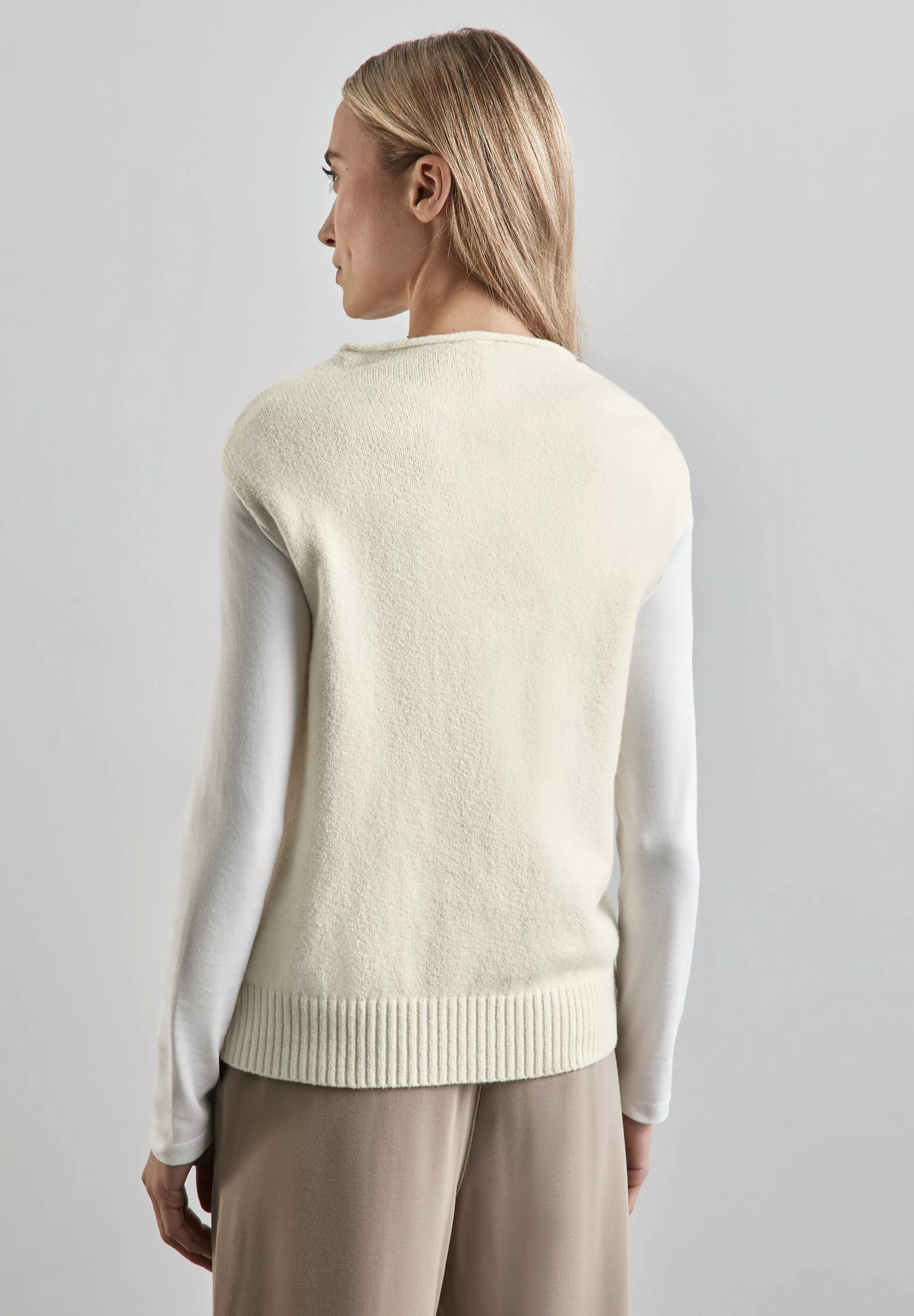 STREET ONE Kurzarmpullover, mit Stehkragen günstig online kaufen