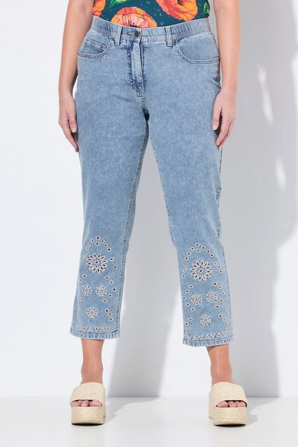 Ulla Popken Regular-fit-Jeans 7/8-Jeans Mona Saumspitze gerades Bein günstig online kaufen