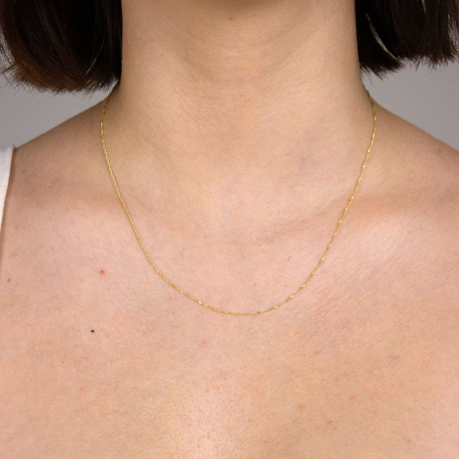 HOPLO Goldkette Goldkette Singapurkette Länge 50cm günstig online kaufen