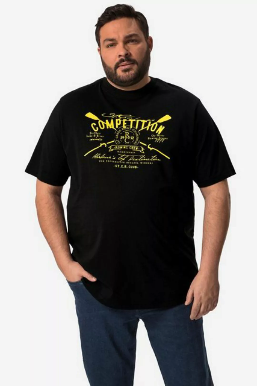Men Plus T-Shirt Men+ T-Shirt Halbarm Competition Print bis 84/86 günstig online kaufen