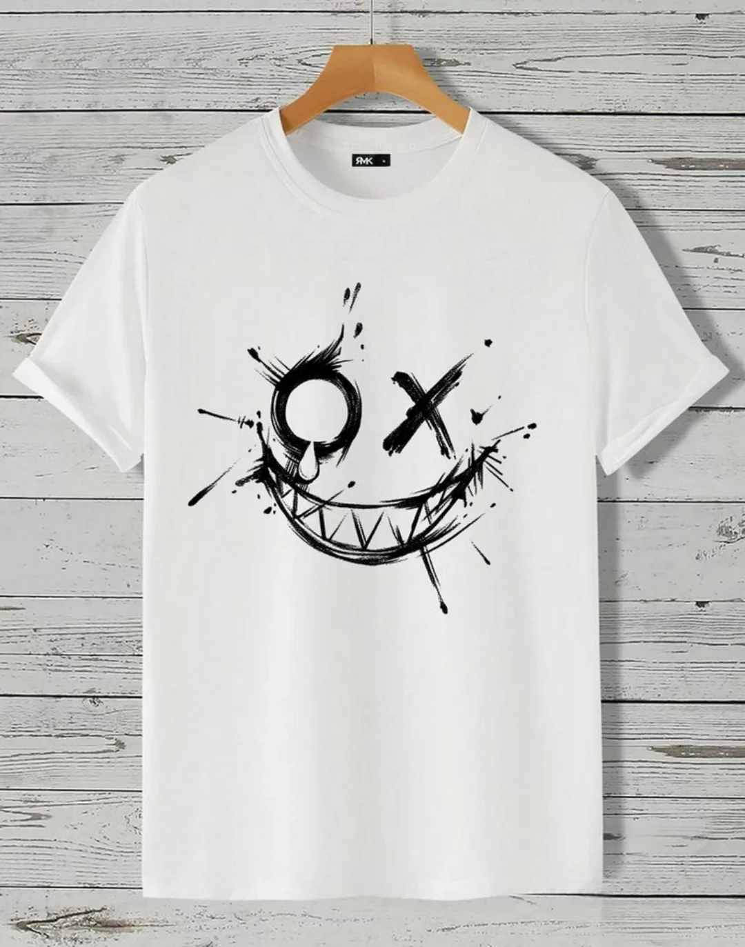 RMK T-Shirt RMK T-Shirt Herren Shirt Rundhals Vintage Smile Smiley aus 100% günstig online kaufen