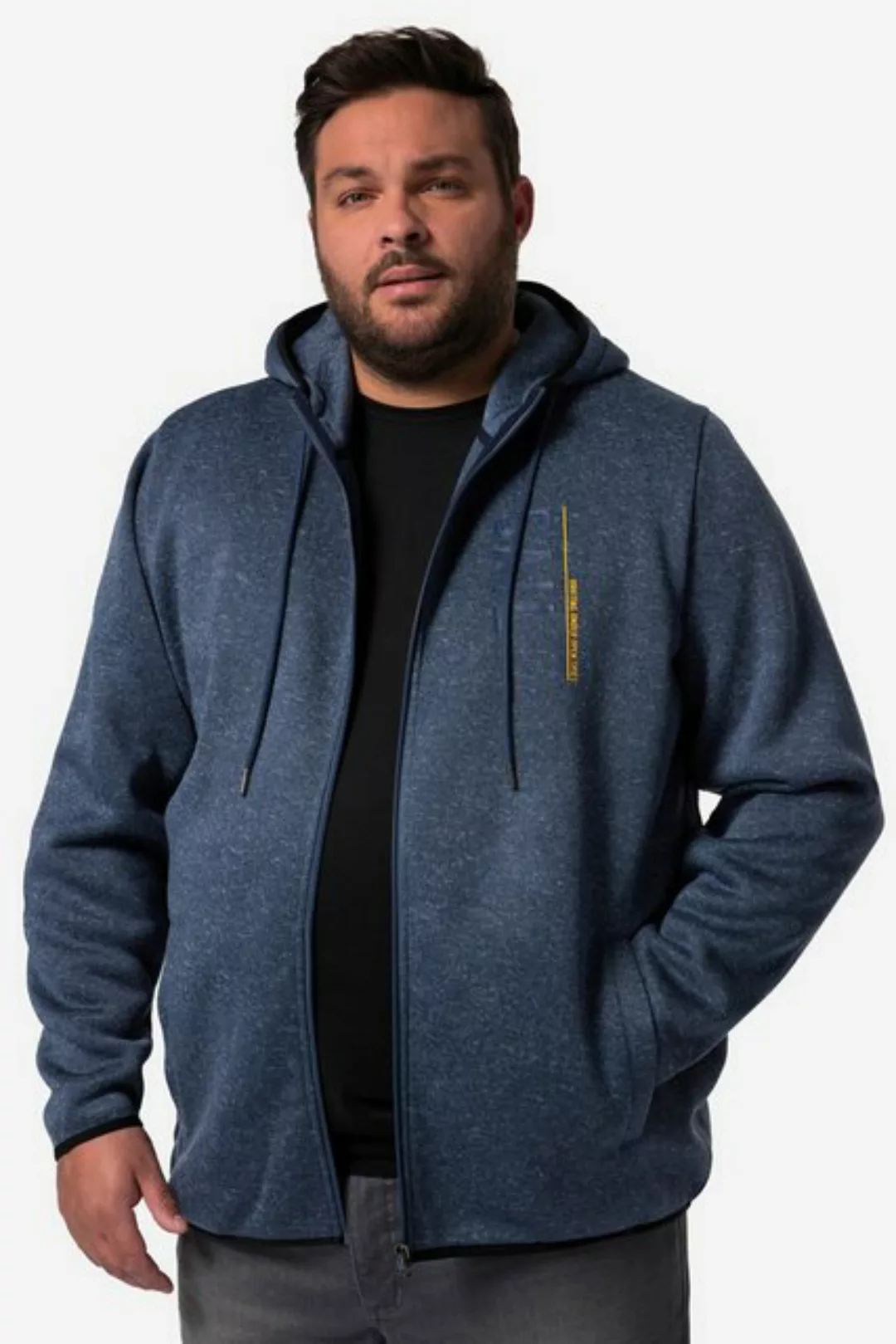 Men Plus Fleecejacke Men+ Strickfleece-Jacke Kapuze bis 8 XL günstig online kaufen