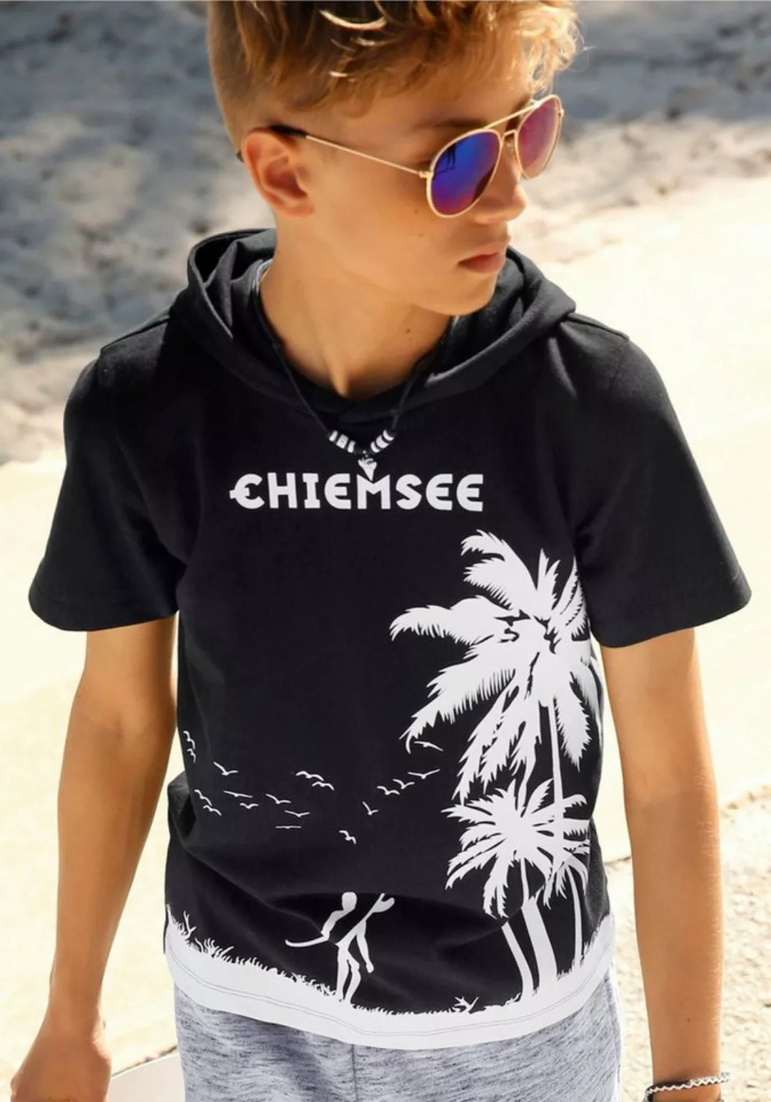 Chiemsee T-Shirt mit Palmendruck günstig online kaufen