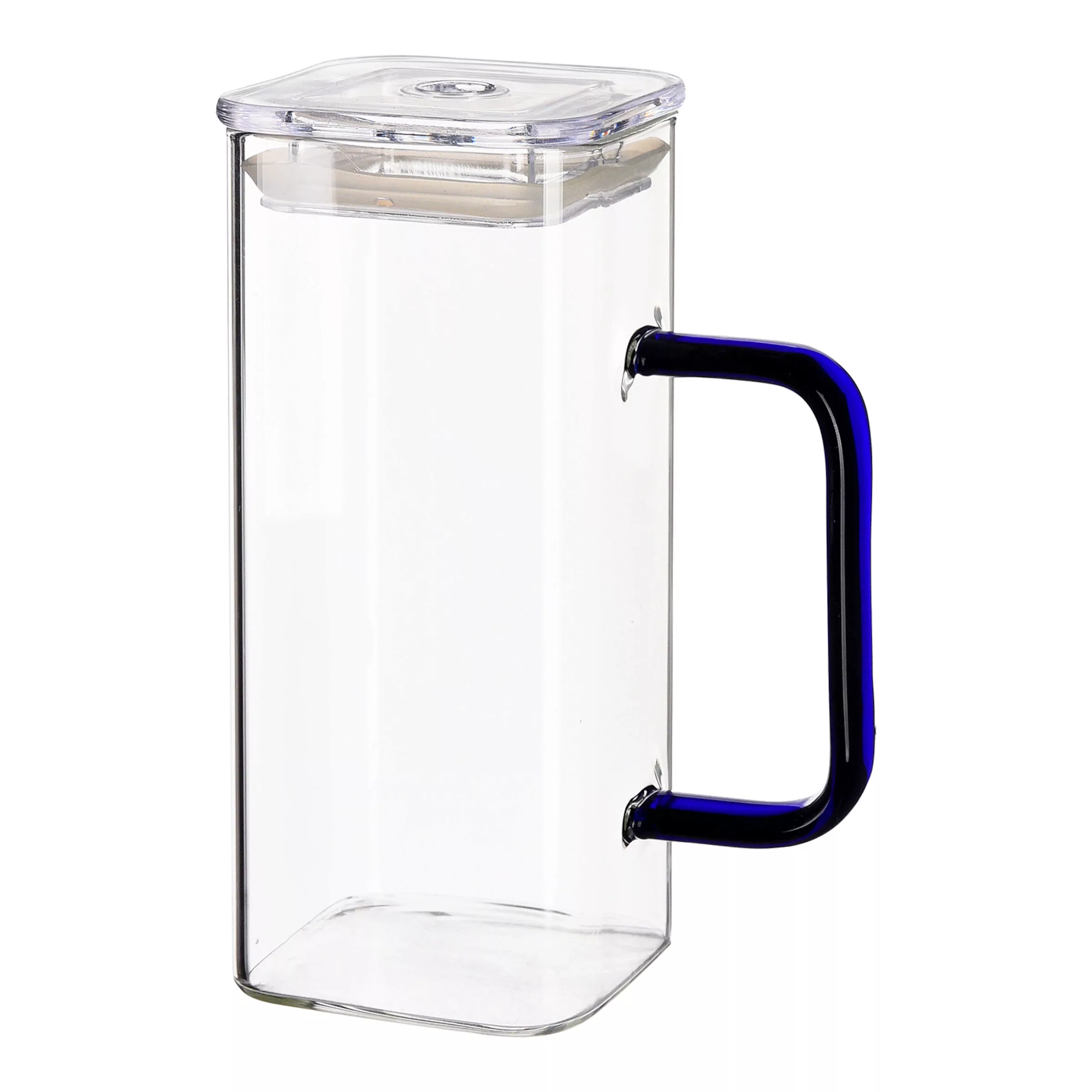 Trinkglas HANDLE m.Deckel ca., mitt-blau günstig online kaufen