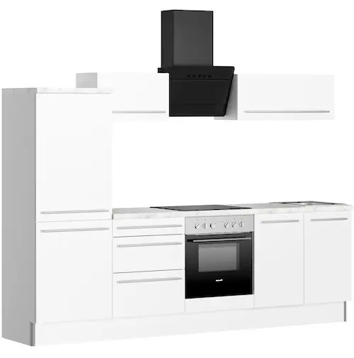 KOCHSTATION Küche »KS-Bern2«, Breite 270 cm, wahlweise mit E-Geräten, Seite günstig online kaufen