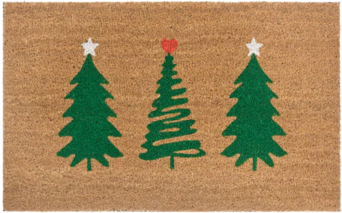 HANSE Home Fußmatte »Mix Mats Kokos Decorated Pine Trees«, rechteckig günstig online kaufen