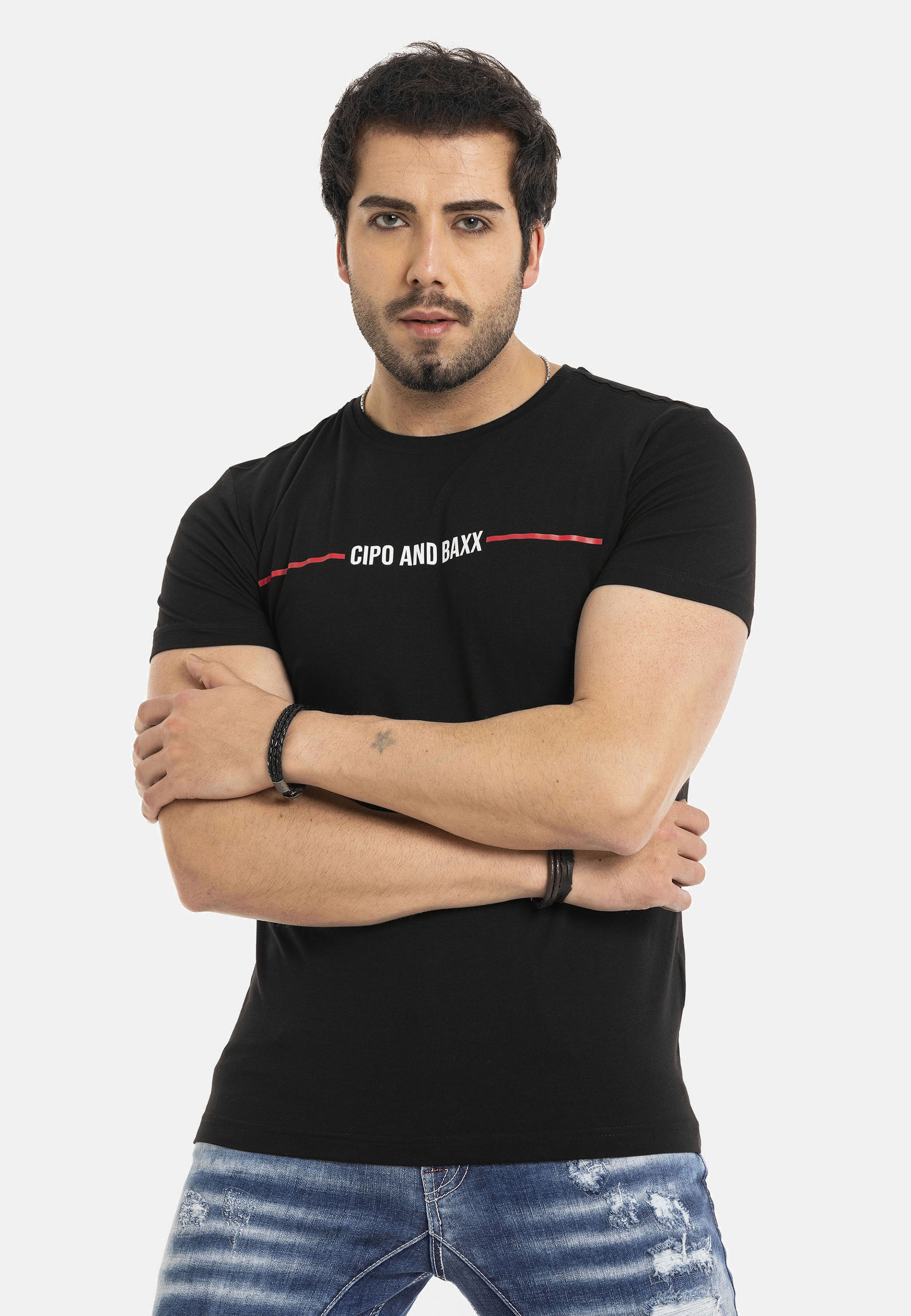 Cipo & Baxx T-Shirt, mit coolem Markenprint günstig online kaufen