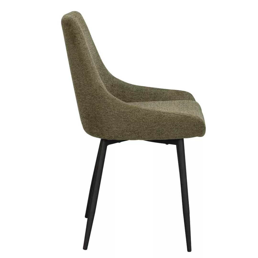 Esstisch Stühle mit Gestell aus Metall schwarz modernem Design (2er Set) günstig online kaufen