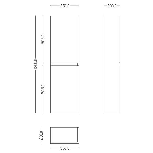 doporro Seitenschrank Badschrank Schmal Hochschrank Badezimmer Hängend Vero günstig online kaufen