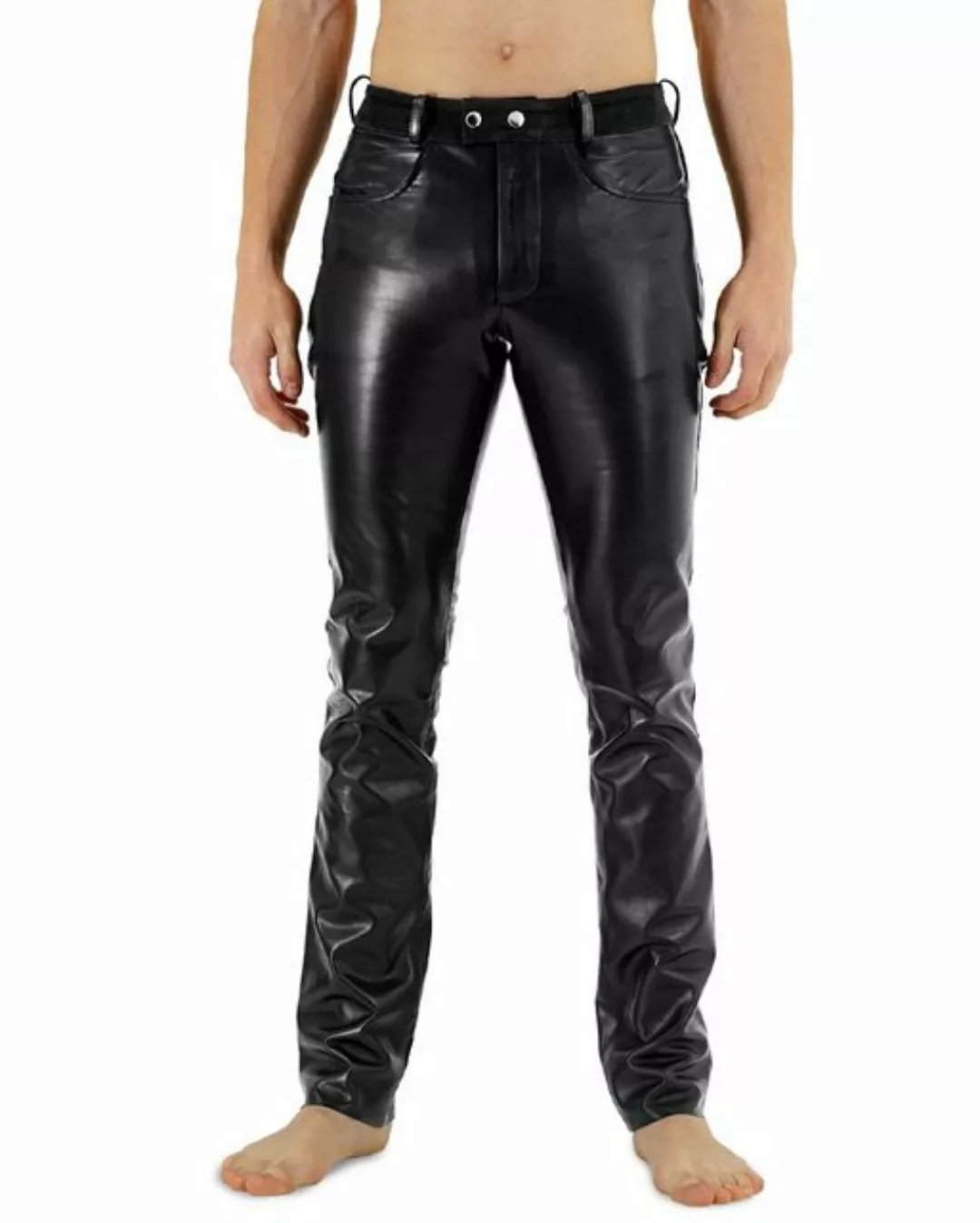 BOCKLE Lederhose Bockle® Aniline Leather and Nubuk Lederhose Lederjeans Ech günstig online kaufen