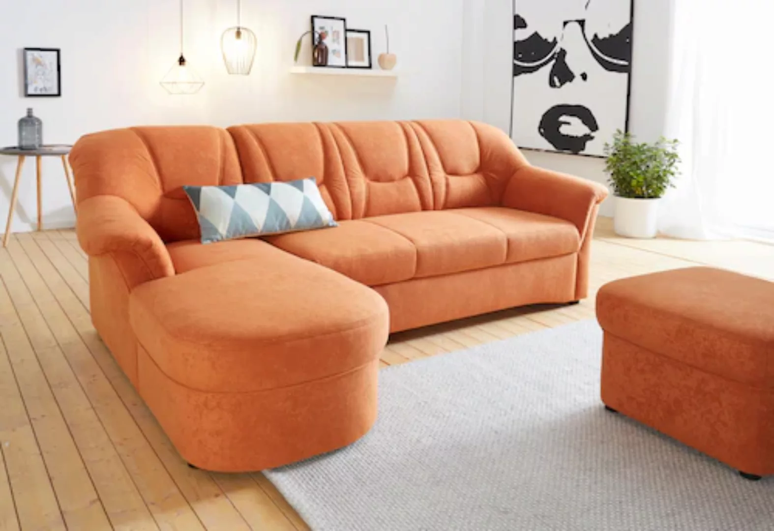 DOMO collection Ecksofa Sarafina L-Form, wahlweise mit Bettfunktion, option günstig online kaufen