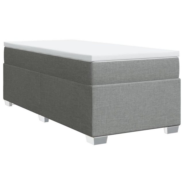 vidaXL Bett Boxspringbett mit Matratze Hellgrau 90x200 cm Stoff günstig online kaufen