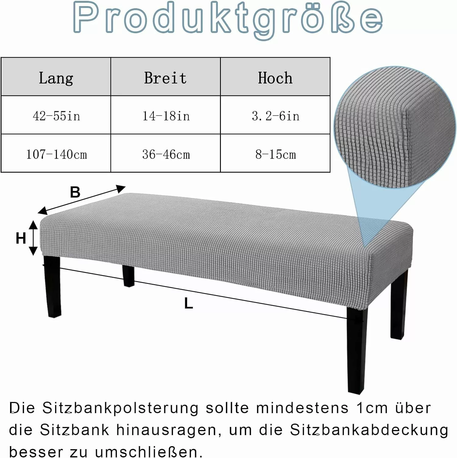 Coonoor Stuhlhusse Universal-Bezug für Esszimmer-Bank, elastisch günstig online kaufen