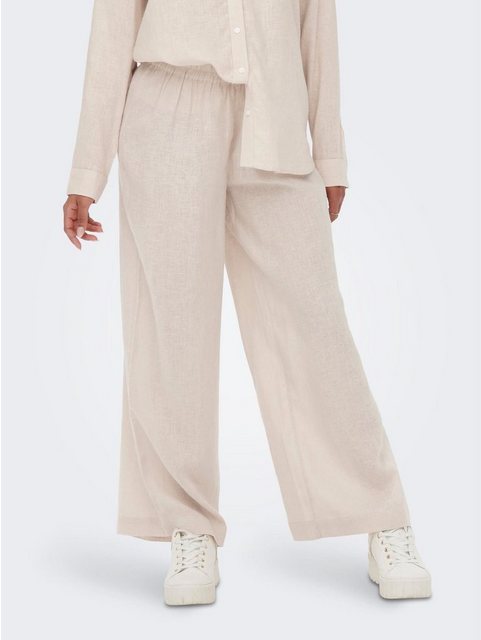 ONLY Stoffhose Elegante Business Leinen Hose Stoff Wide Leg Pants ONLTOKYO günstig online kaufen