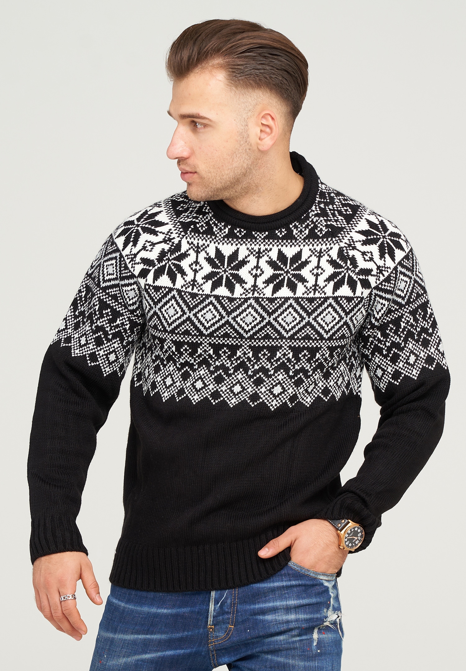 behype Strickpullover "MPSNOW", mit Norweger-Muster günstig online kaufen