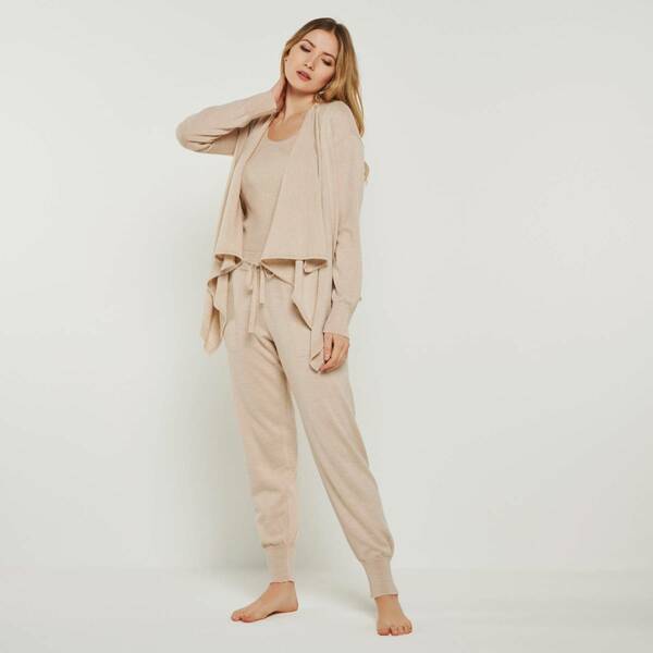 Merino Loungewear Set "Cardigan Bella &Top Blossom & Strickhose Bella" günstig online kaufen