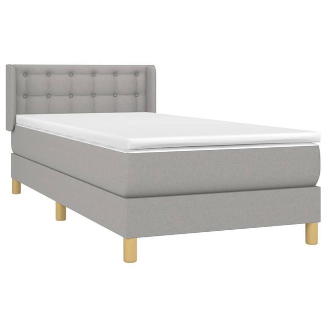 Vidaxl Boxspringbett Mit Matratze Hellgrau 80x200 Cm Stoff günstig online kaufen