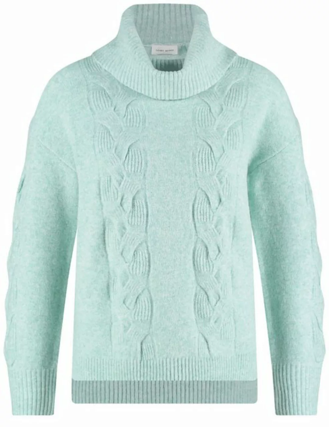 GERRY WEBER Sweatshirt Rollkragenpullover mit Zopfmuster günstig online kaufen