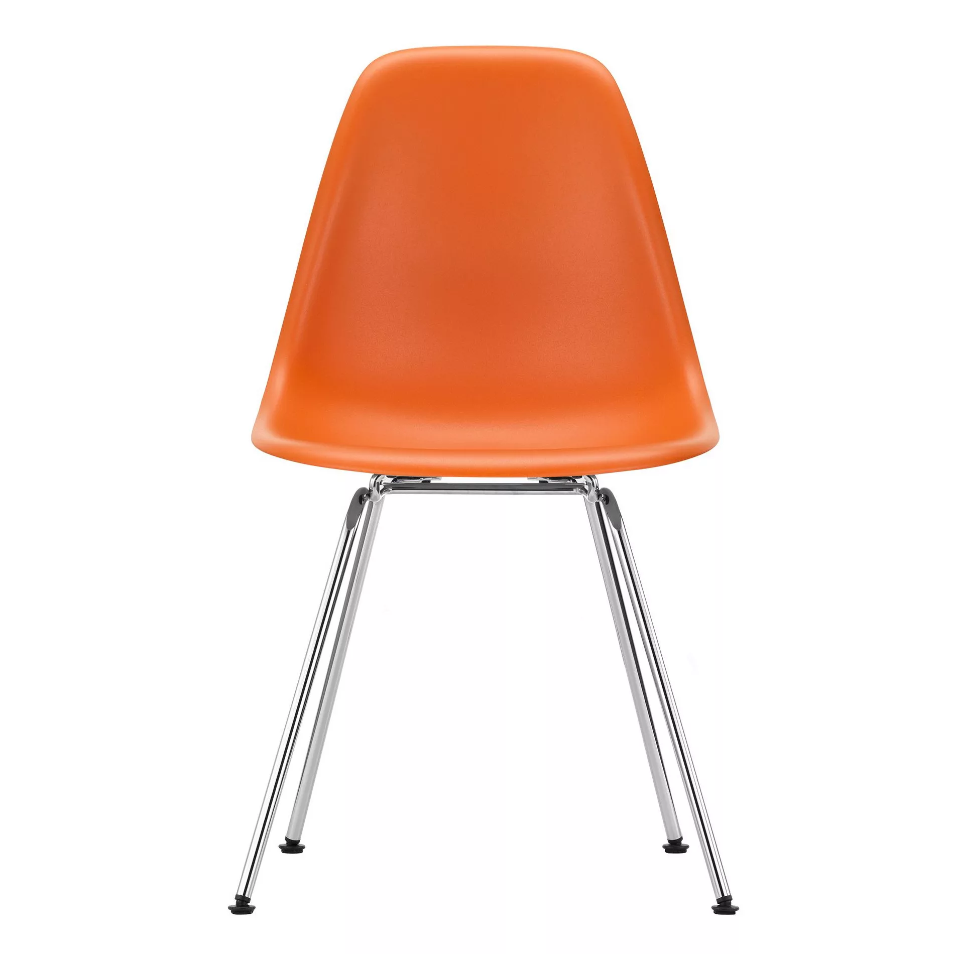 Vitra - Eames Plastic Side Chair DSX Gestell verchromt - rostiges orange/Si günstig online kaufen