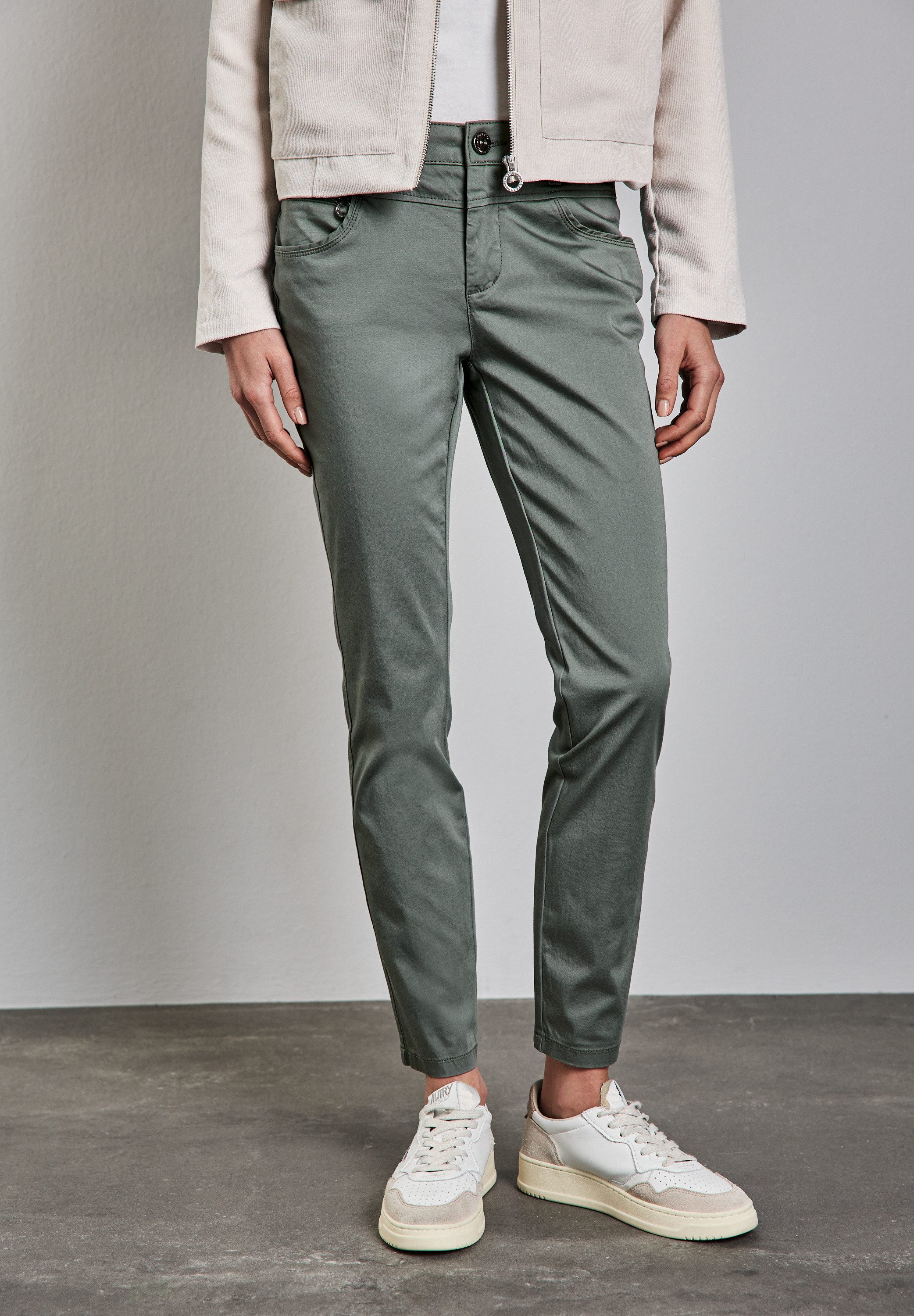STREET ONE Chinohose, Middle Waist günstig online kaufen