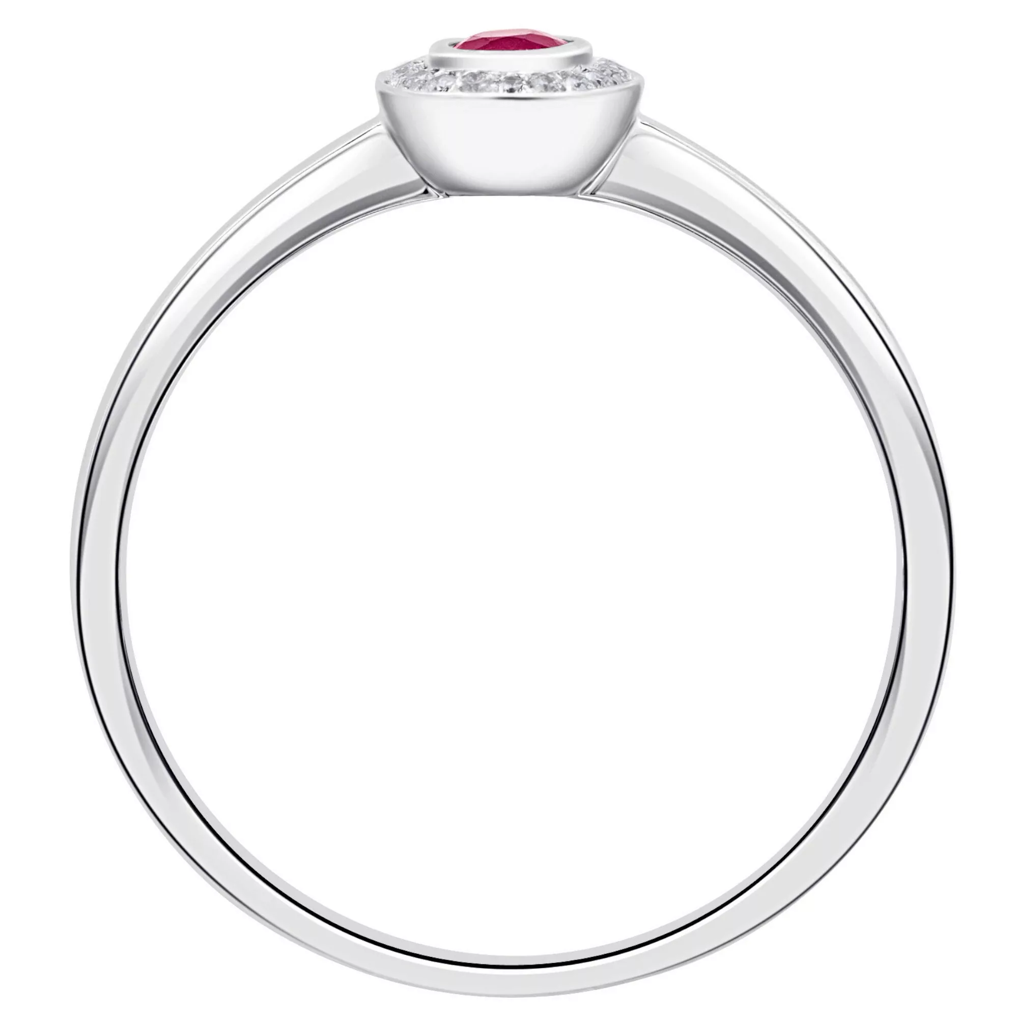 ONE ELEMENT Diamantring "0,05 ct Diamant Brillant Rubin Ring aus 585 Weißgo günstig online kaufen