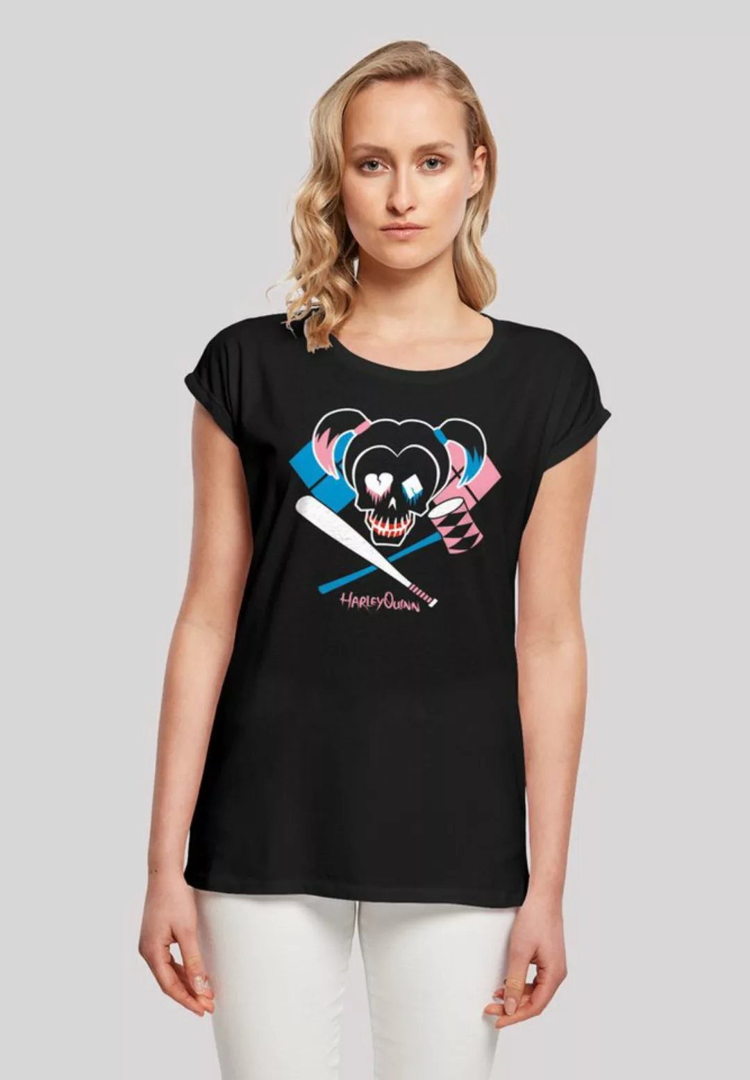 F4NT4STIC T-Shirt "Suicide Squad Harley Quinn Skull Emblem", Print günstig online kaufen