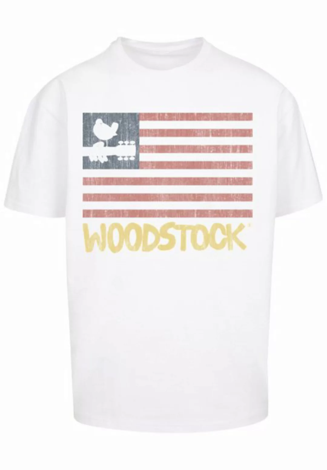 F4NT4STIC T-Shirt Woodstock Distressed Flag Music Festival Rock Print günstig online kaufen