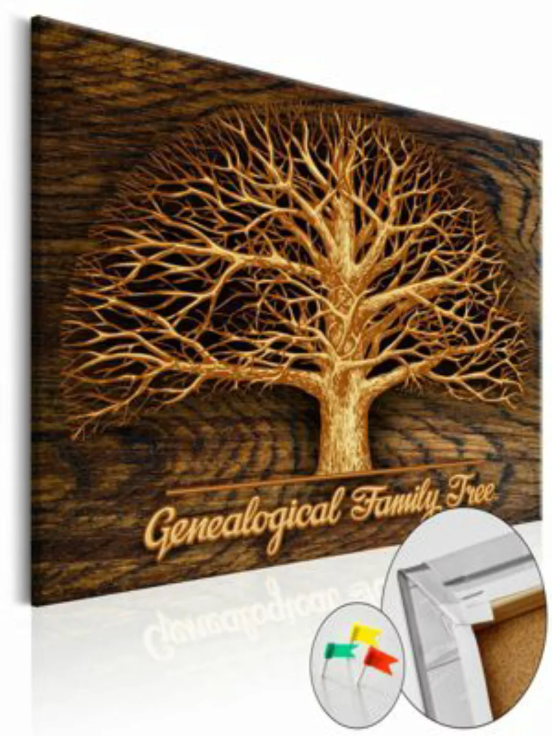 artgeist Pinnwand Bild Family Tree [Corkboard] braun Gr. 90 x 60 günstig online kaufen