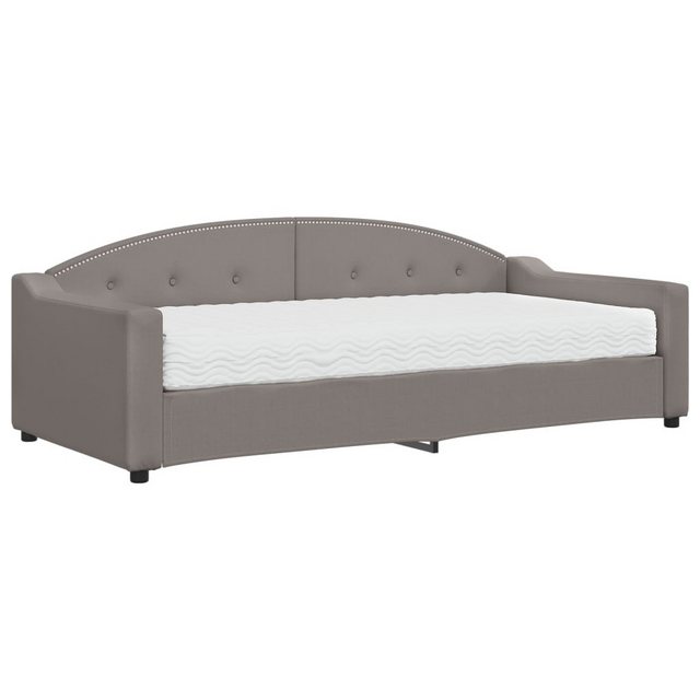 vidaXL Gästebett Gästebett Tagesbett mit Matratze Taupe 90x200 cm Stoff Bet günstig online kaufen