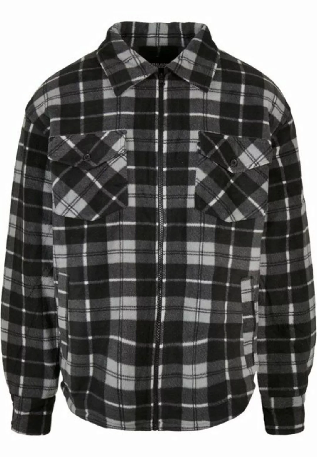 URBAN CLASSICS Outdoorjacke Herren Plaid Teddy Lined Shirt Jacket (1-St) günstig online kaufen