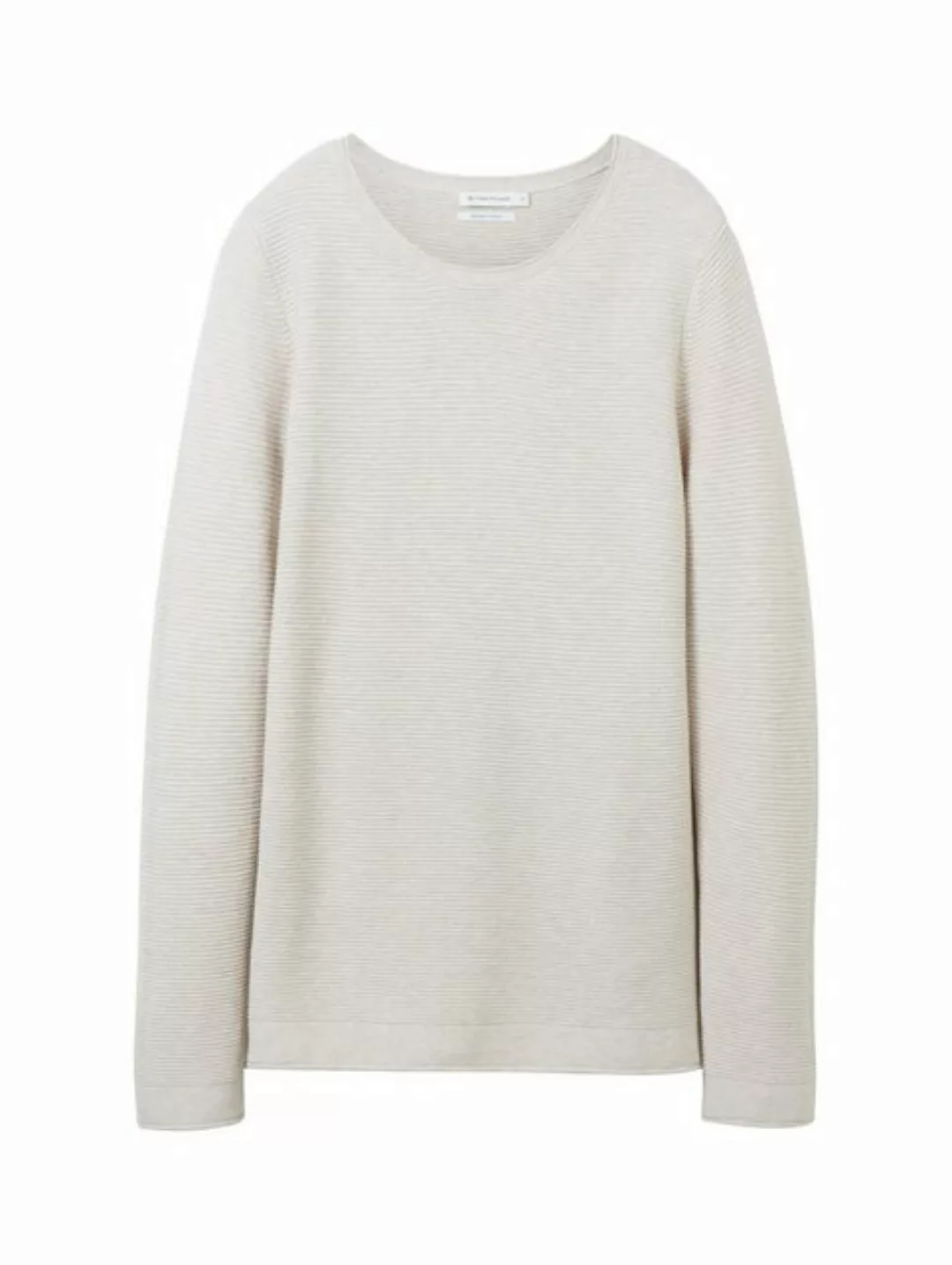 TOM TAILOR Strickpullover sweater new ottoman, dusty alabaster melange günstig online kaufen