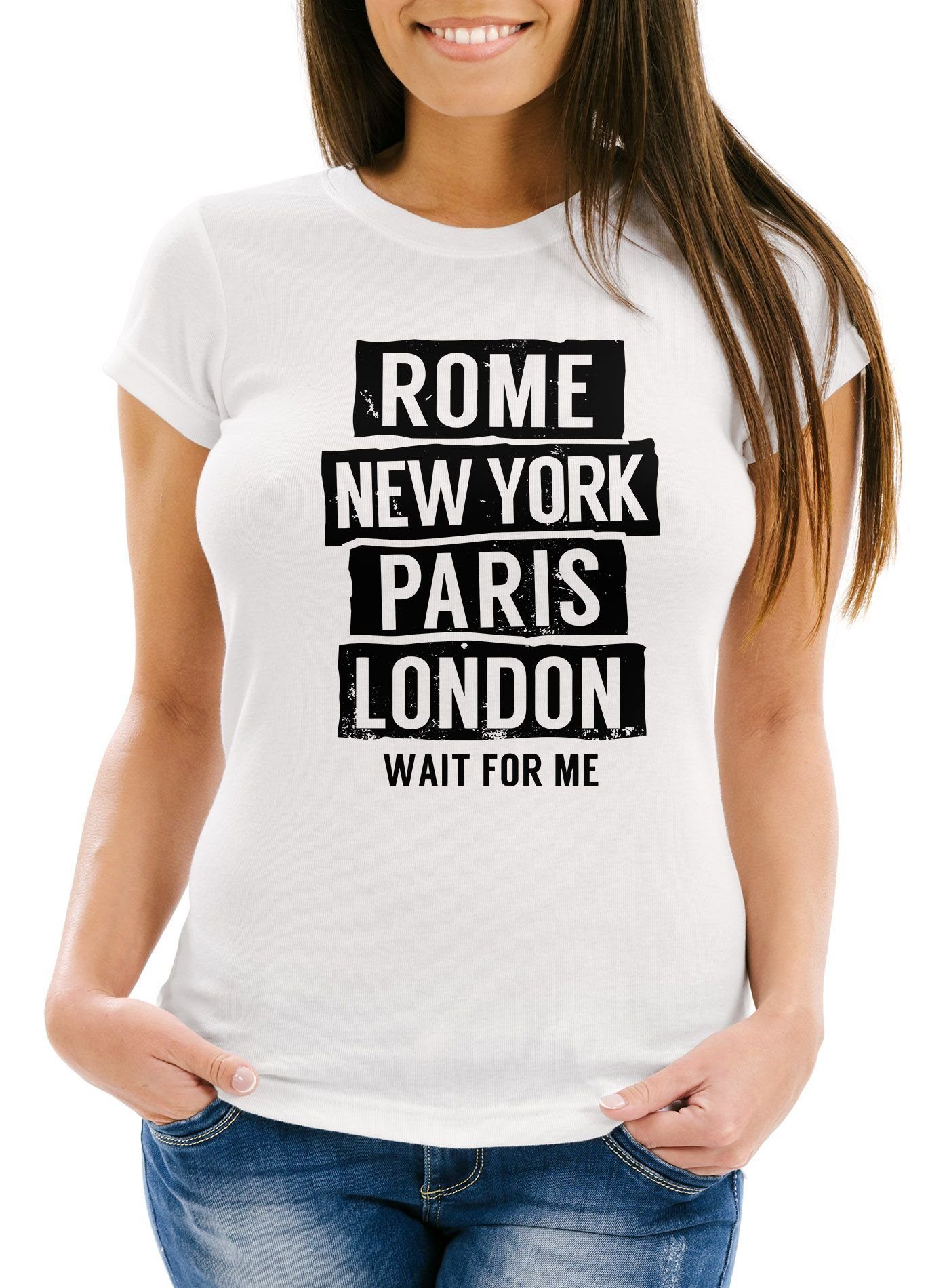 MoonWorks Print-Shirt Damen T-Shirt Rome New günstig online kaufen