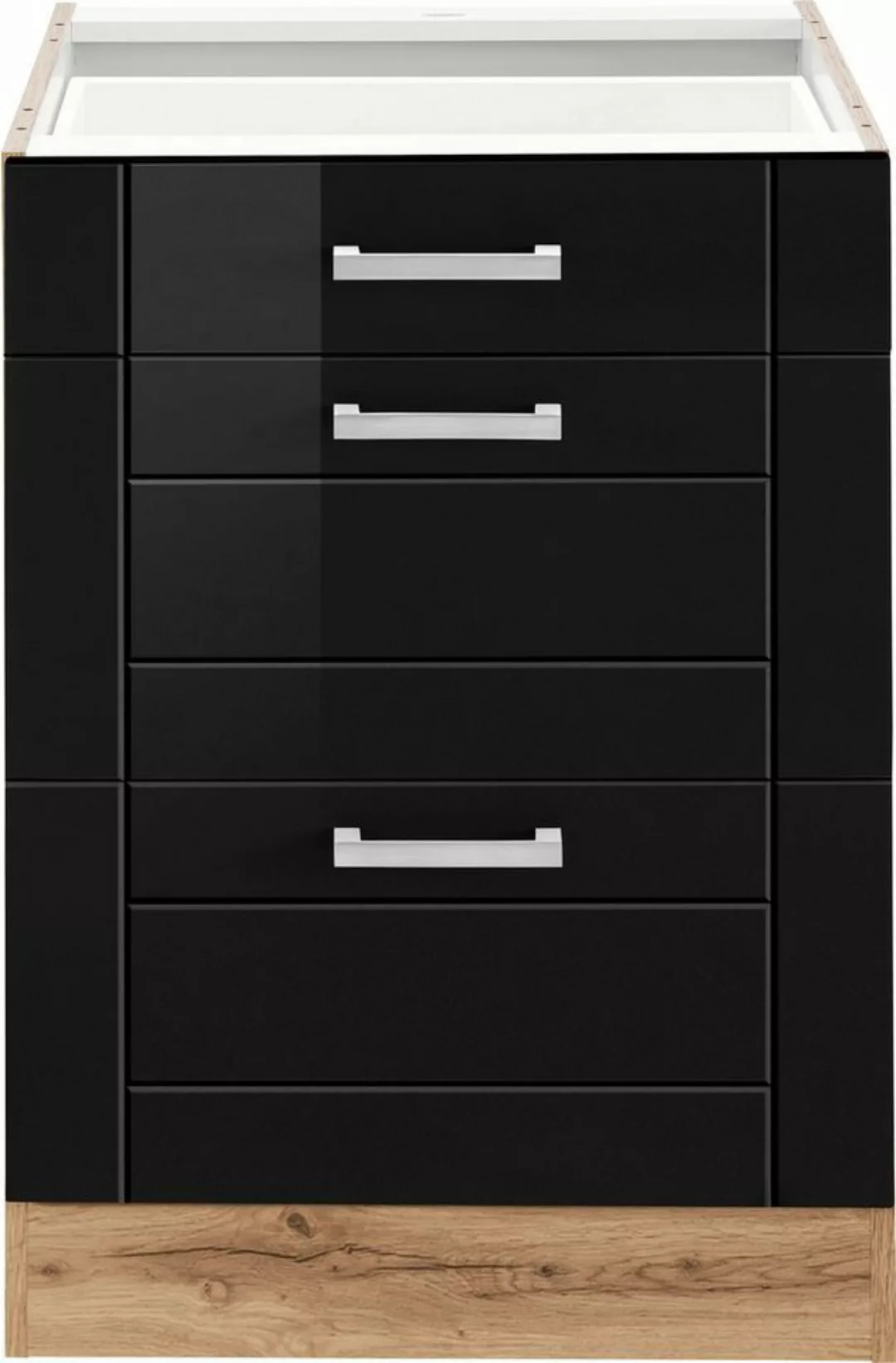 KOCHSTATION Auszugsunterschrank KS-Tinnum 60 cm breit, MDF-Fronten, Metallg günstig online kaufen