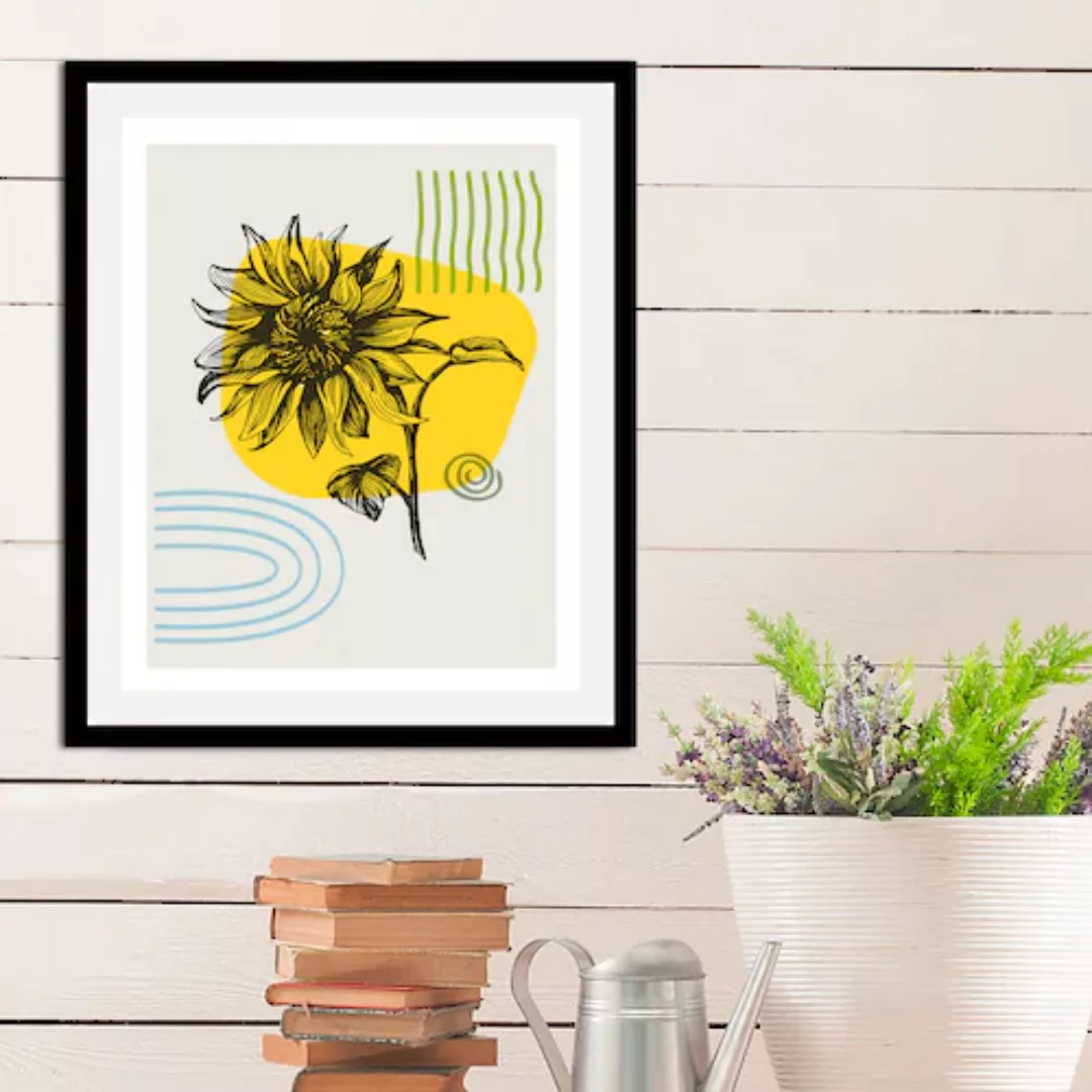 queence Bild "Sunflower", Blumen, (1 St.), gerahmt günstig online kaufen