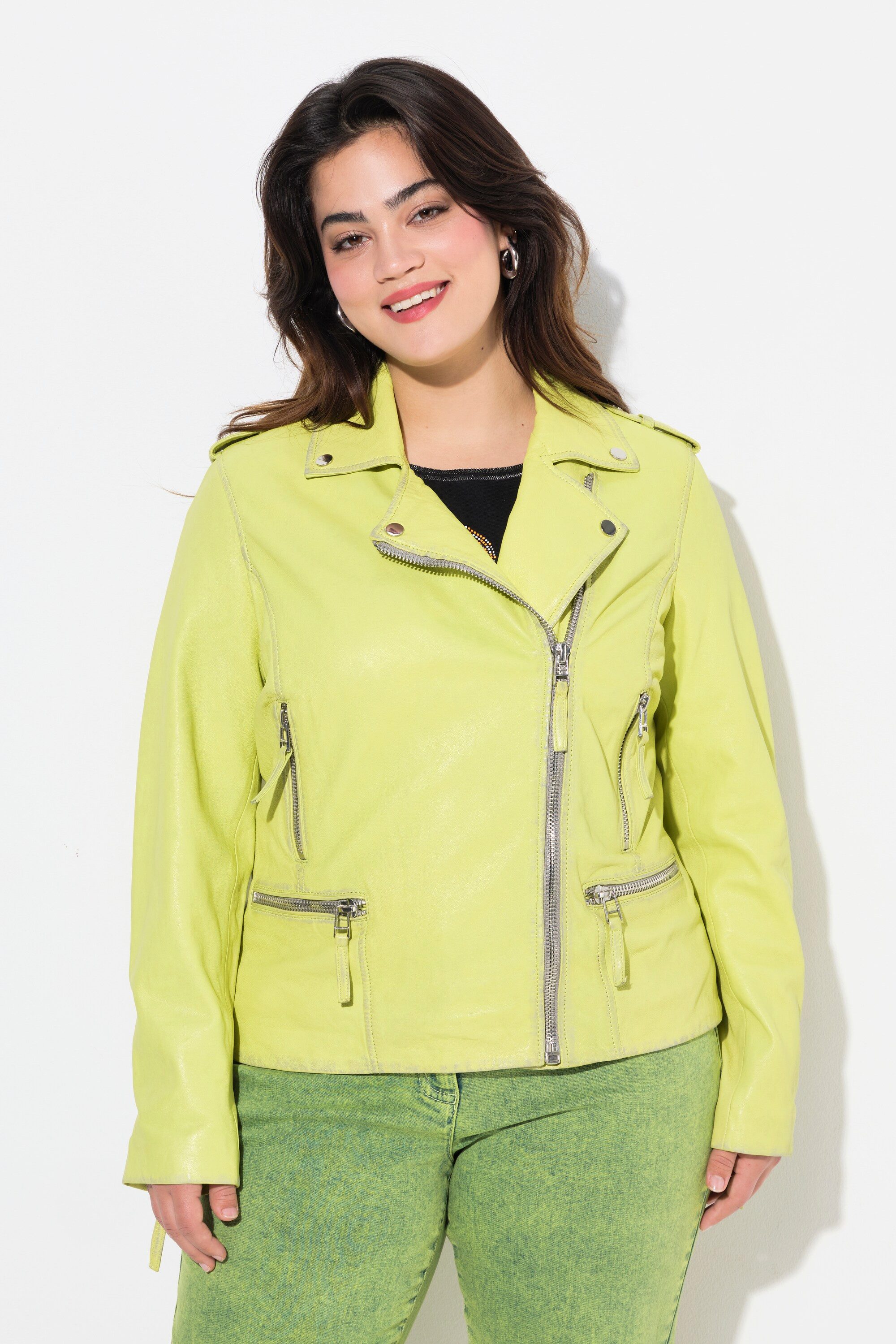 Angel of Style Lederjacke Leder-Bikerjacke echtes günstig online kaufen