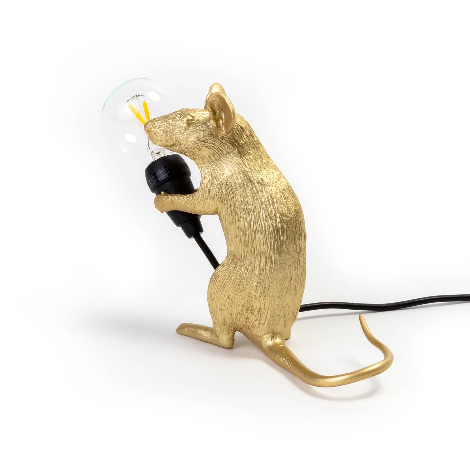 SELETTI Mouse Lamp LED-Dekolampe USB sitzend gold günstig online kaufen