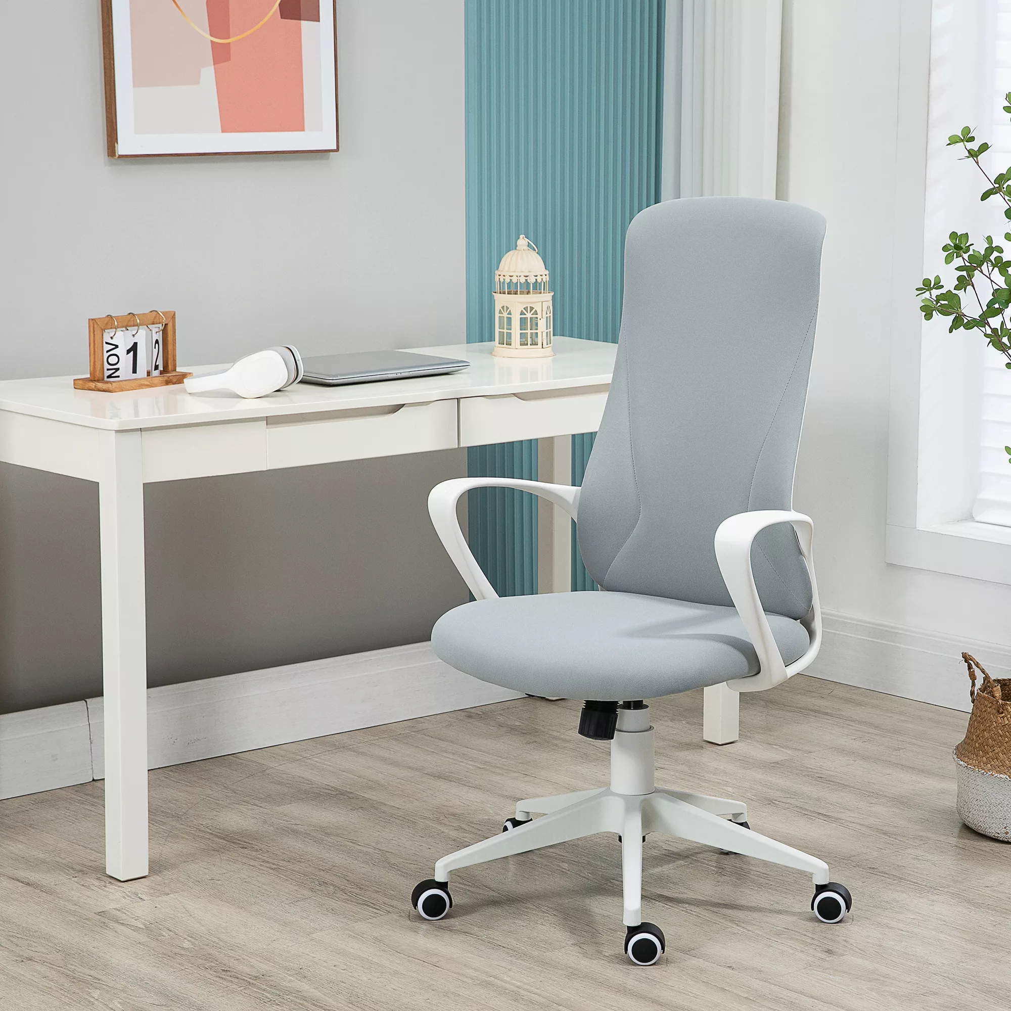 Vinsetto Bürostuhl  Wippfunktion, Höhenverstellbarer Schreibtischstuhl, Erg günstig online kaufen