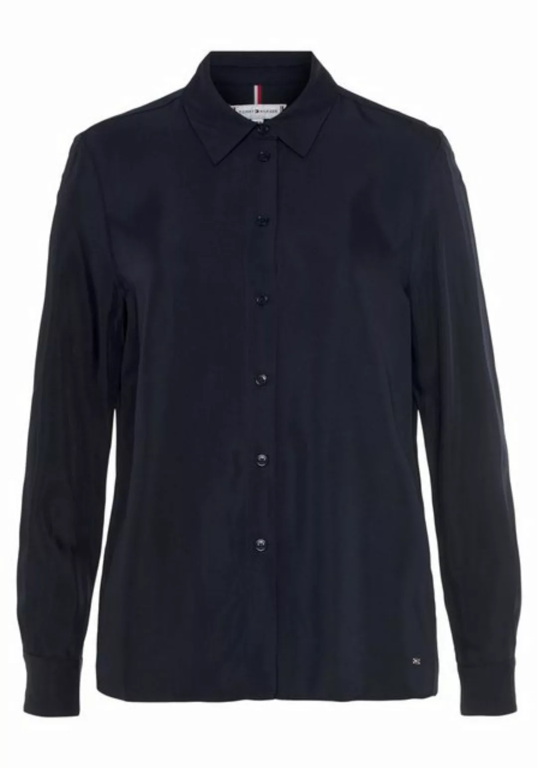 Tommy Hilfiger Hemdbluse PIECED GLB STP REG FLEUR SHIRT mit dezentem Label günstig online kaufen