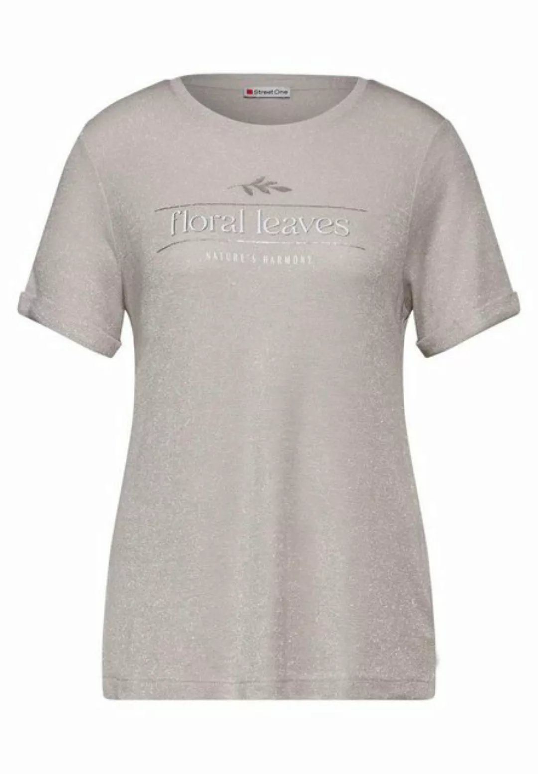 STREET ONE T-Shirt shiny shirt w.wording günstig online kaufen