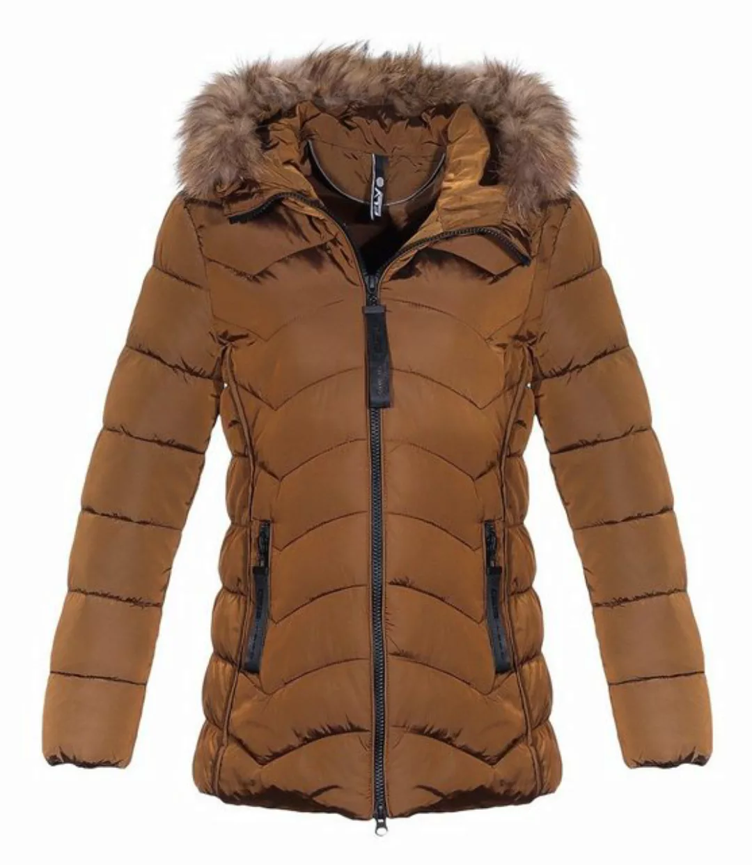 CLEO STYLE Winterjacke Jacke 1569 Braun 2XL günstig online kaufen