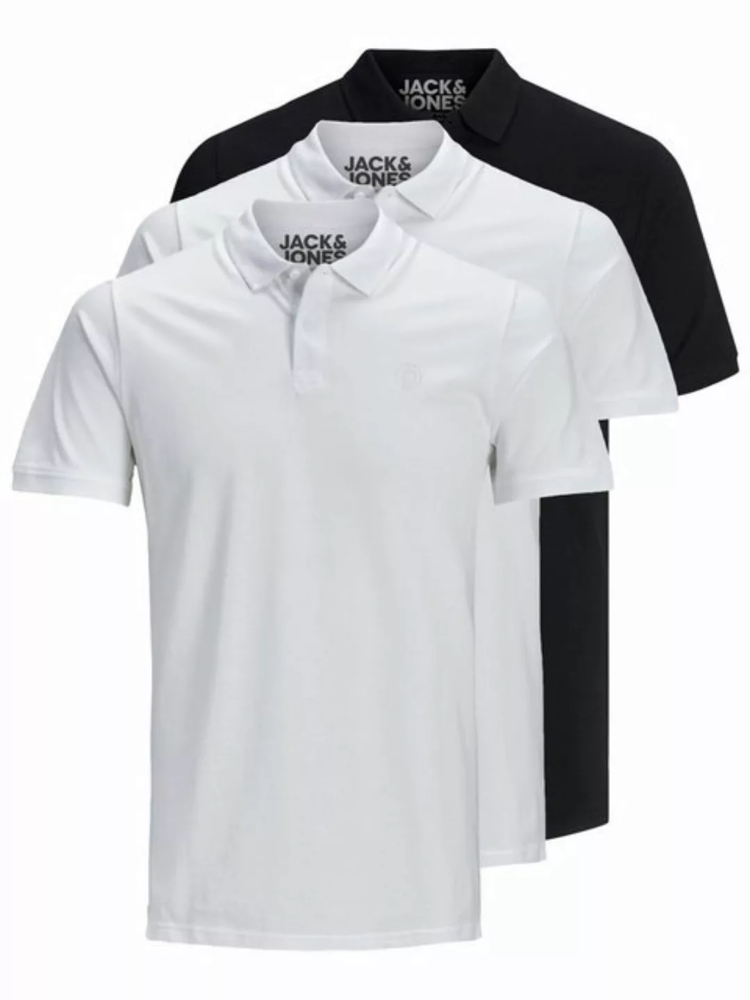 Jack & Jones Poloshirt Basic (3-tlg., 3er Pack) slimfit / figurbetont gesch günstig online kaufen