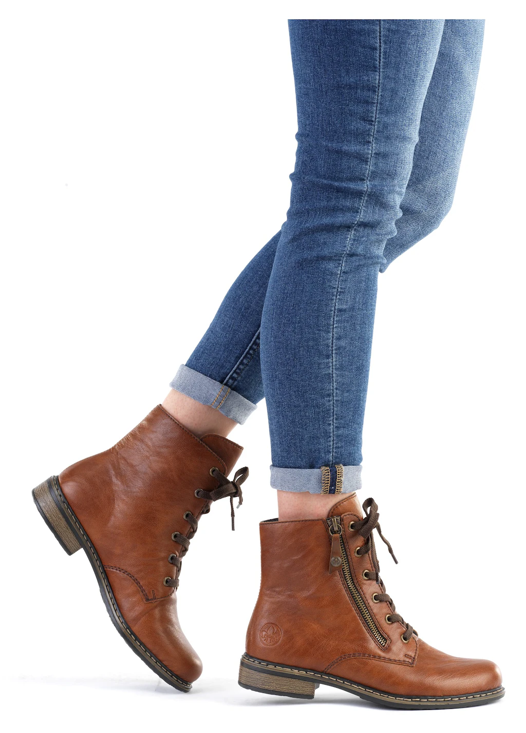 Rieker Stiefelette, Schnürstiefelette, Schnürboots mit Reißverschluss an de günstig online kaufen