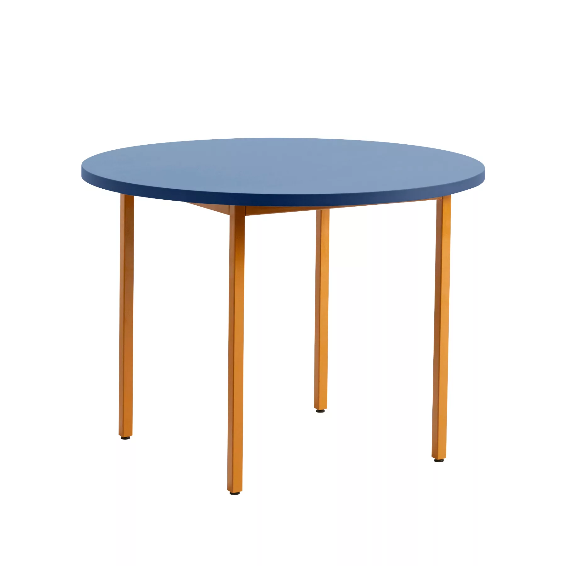 HAY - Two-Colour Esstisch Gestell Ocker Ø105cm - blau, ocker/Tischplatte Va günstig online kaufen