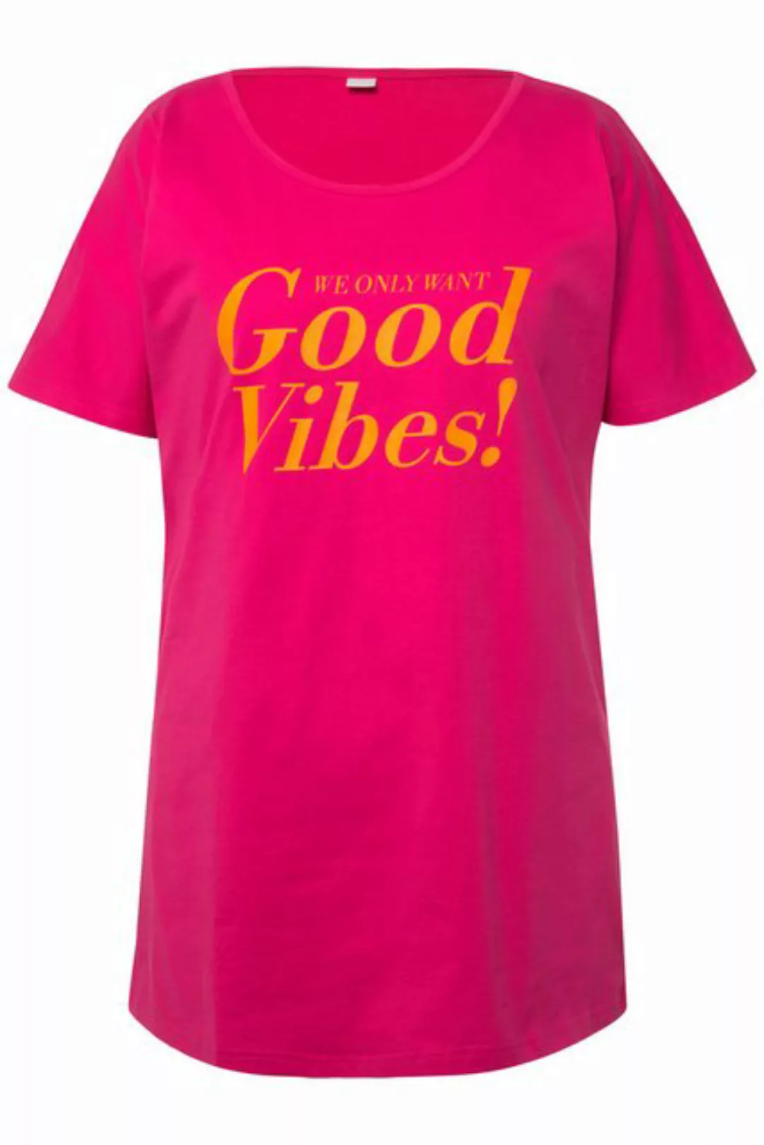 Angel of Style Rundhalsshirt T-Shirt Good Vibes Rundhals Halbarm günstig online kaufen