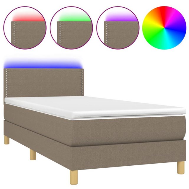 vidaXL Boxspringbett Bett Boxspringbett komplett mit Matratze & LED Stoff ( günstig online kaufen