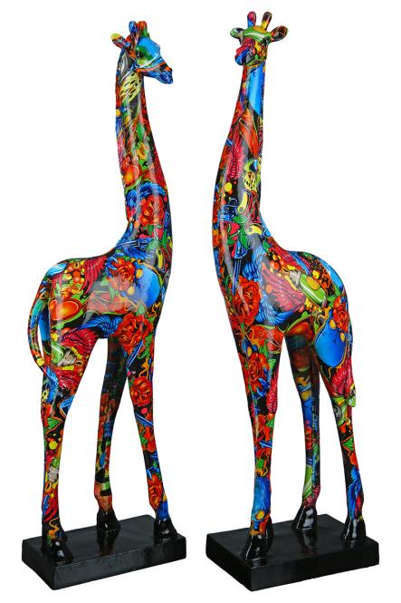 Pop art Figur Deko Skulptur Giraffe Street Art Graffiti 1 Stück 2 Sorten un günstig online kaufen