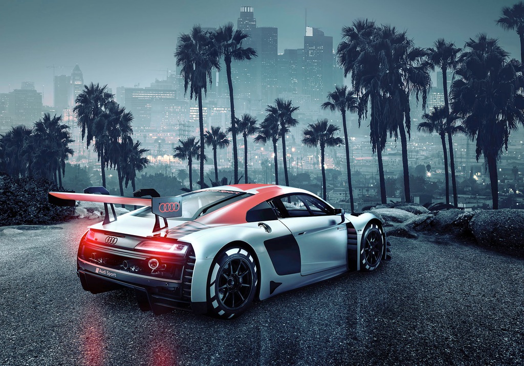 Komar Fototapete Audi R8 L.A.  368 x 254 cm günstig online kaufen