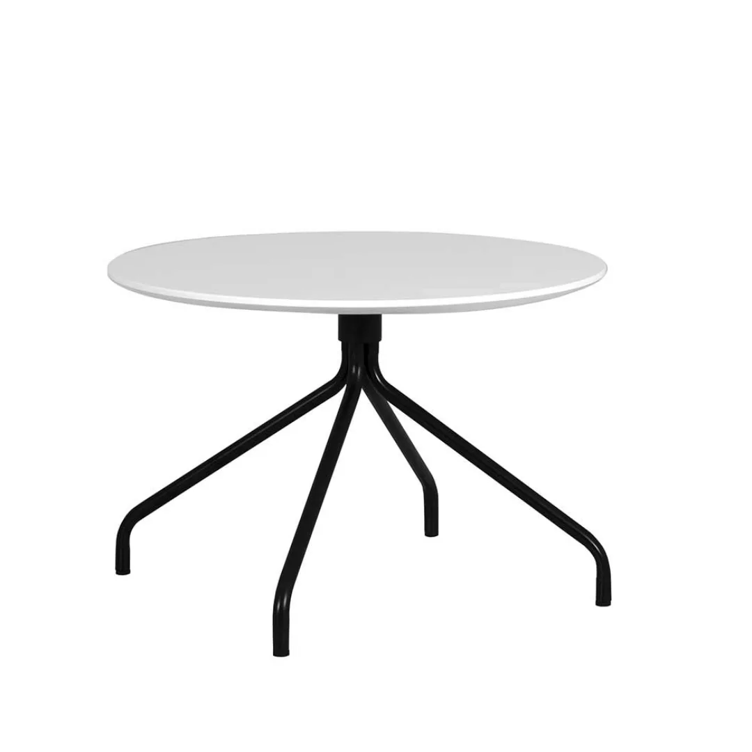 Runder Wohnzimmer Tisch in Schwarz Weiß 60 cm breit günstig online kaufen