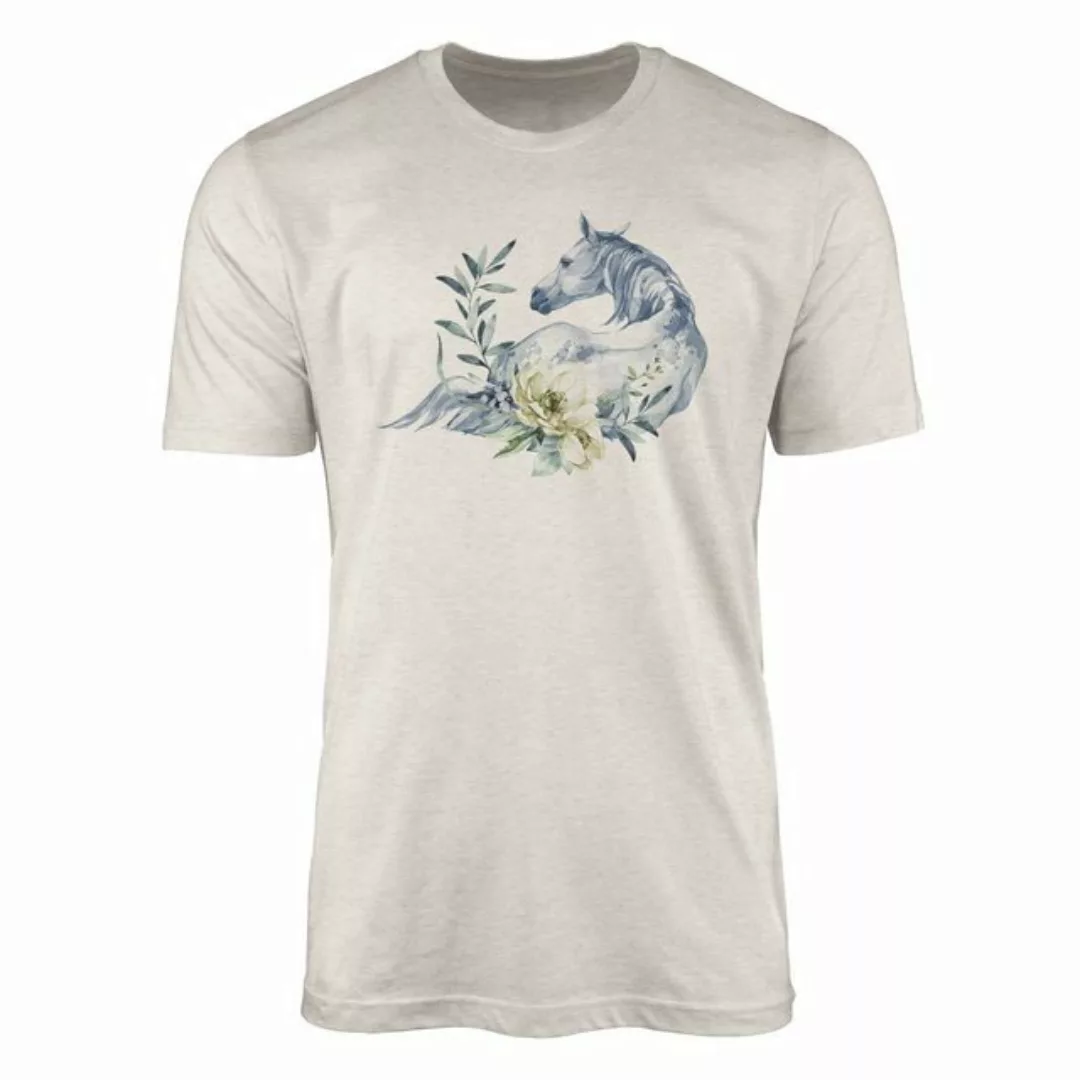 Sinus Art T-Shirt Herren Shirt 100% gekämmte Bio-Baumwolle T-Shirt Aquarell günstig online kaufen