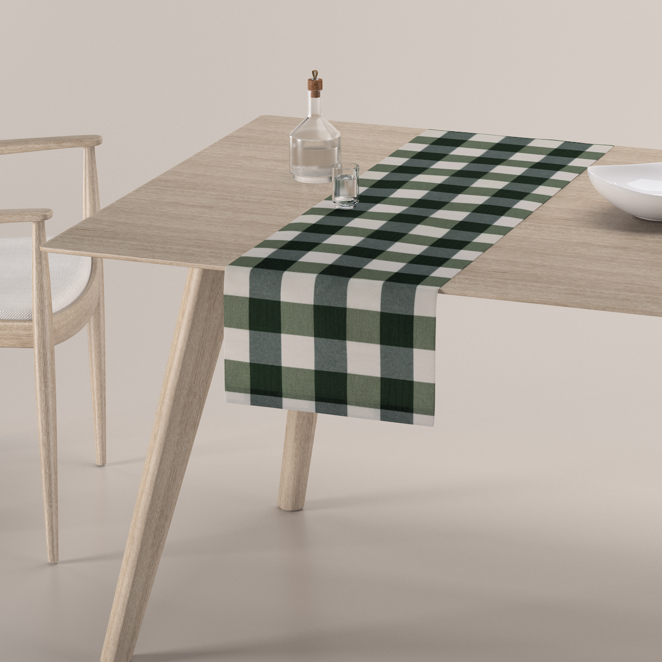 Tischläufer, grün-ecru, 40 x 130 cm, Quadro (144-36) günstig online kaufen